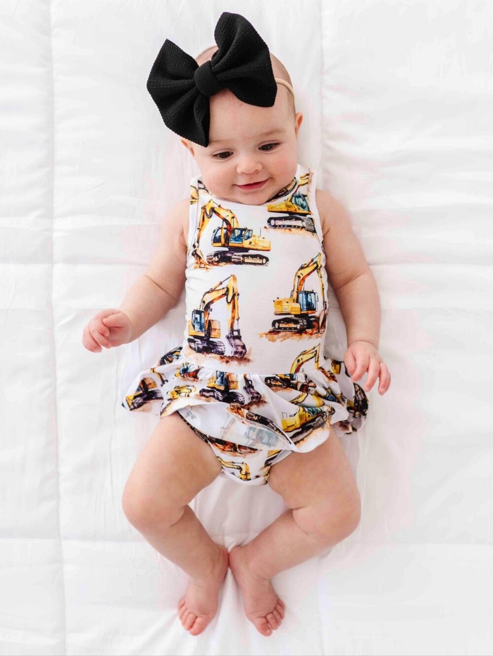 Bums & Roses Load & Behold Racer Back Ruffle Dress Size 6-12 Months - Picture 3 of 14